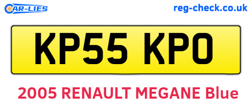 KP55KPO are the vehicle registration plates.