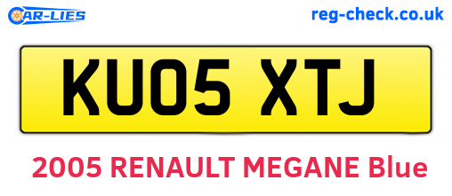 KU05XTJ are the vehicle registration plates.