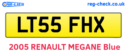 LT55FHX are the vehicle registration plates.