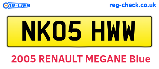 NK05HWW are the vehicle registration plates.