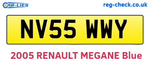 NV55WWY are the vehicle registration plates.