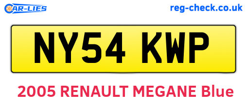 NY54KWP are the vehicle registration plates.