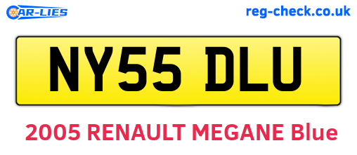NY55DLU are the vehicle registration plates.