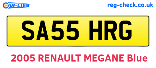 SA55HRG are the vehicle registration plates.