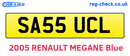 SA55UCL are the vehicle registration plates.