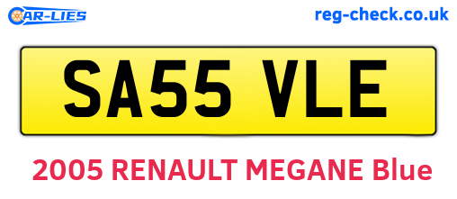SA55VLE are the vehicle registration plates.