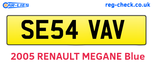 SE54VAV are the vehicle registration plates.