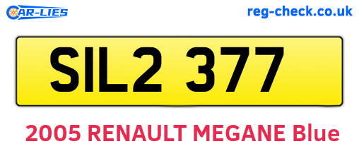 SIL2377 are the vehicle registration plates.
