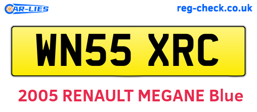WN55XRC are the vehicle registration plates.
