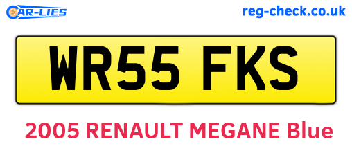 WR55FKS are the vehicle registration plates.