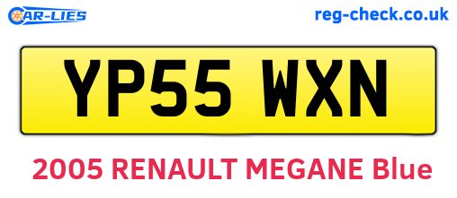 YP55WXN are the vehicle registration plates.