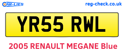 YR55RWL are the vehicle registration plates.