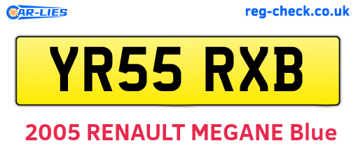 YR55RXB are the vehicle registration plates.