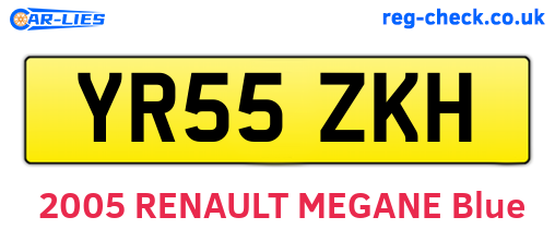 YR55ZKH are the vehicle registration plates.