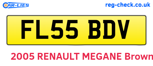 FL55BDV are the vehicle registration plates.