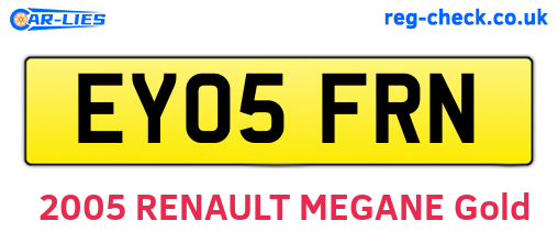 EY05FRN are the vehicle registration plates.
