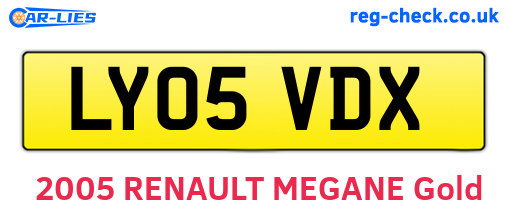 LY05VDX are the vehicle registration plates.