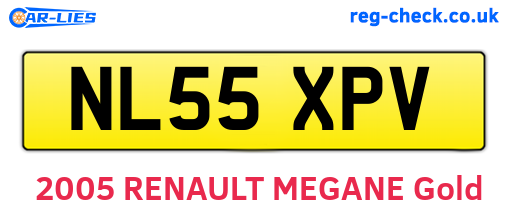 NL55XPV are the vehicle registration plates.