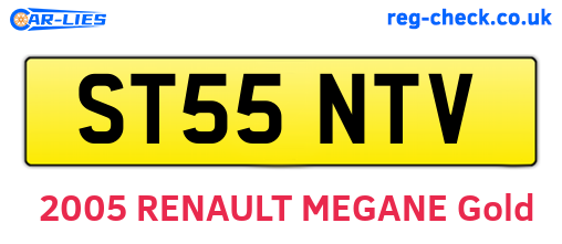 ST55NTV are the vehicle registration plates.