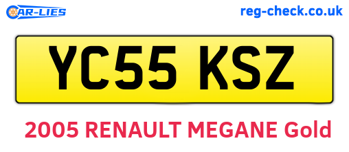 YC55KSZ are the vehicle registration plates.