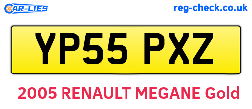 YP55PXZ are the vehicle registration plates.