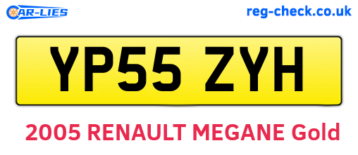 YP55ZYH are the vehicle registration plates.