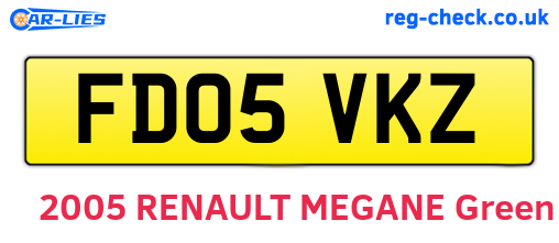 FD05VKZ are the vehicle registration plates.