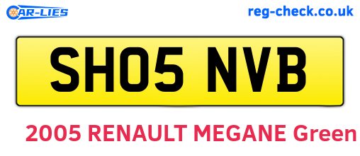 SH05NVB are the vehicle registration plates.