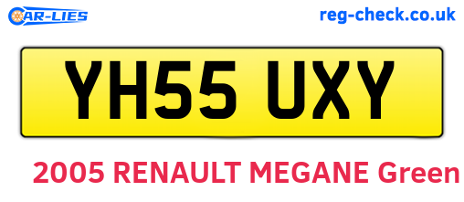 YH55UXY are the vehicle registration plates.
