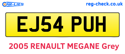 EJ54PUH are the vehicle registration plates.