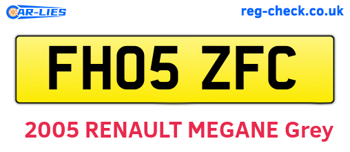 FH05ZFC are the vehicle registration plates.