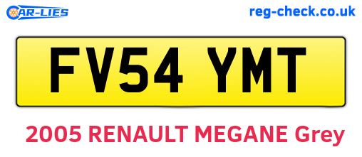 FV54YMT are the vehicle registration plates.