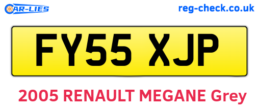 FY55XJP are the vehicle registration plates.