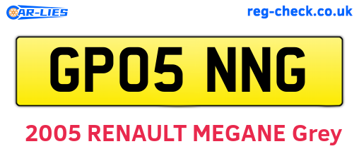 GP05NNG are the vehicle registration plates.