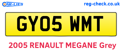 GY05WMT are the vehicle registration plates.