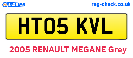 HT05KVL are the vehicle registration plates.
