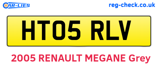 HT05RLV are the vehicle registration plates.