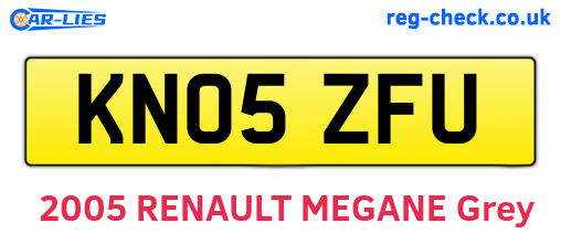 KN05ZFU are the vehicle registration plates.