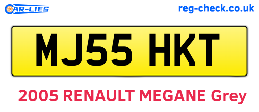 MJ55HKT are the vehicle registration plates.