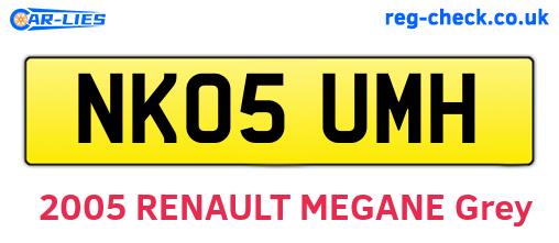 NK05UMH are the vehicle registration plates.