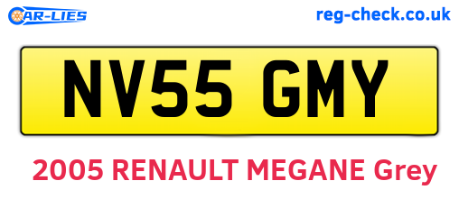 NV55GMY are the vehicle registration plates.