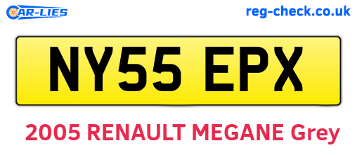NY55EPX are the vehicle registration plates.