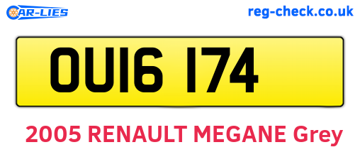 OUI6174 are the vehicle registration plates.