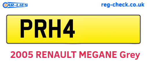 PRH4 are the vehicle registration plates.