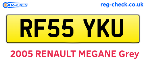 RF55YKU are the vehicle registration plates.