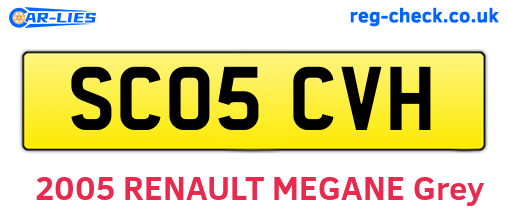 SC05CVH are the vehicle registration plates.