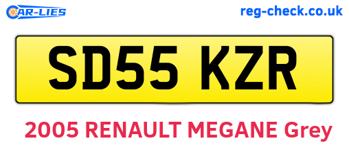 SD55KZR are the vehicle registration plates.