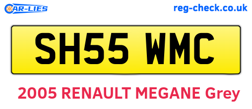 SH55WMC are the vehicle registration plates.