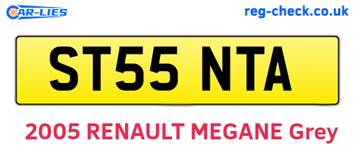 ST55NTA are the vehicle registration plates.