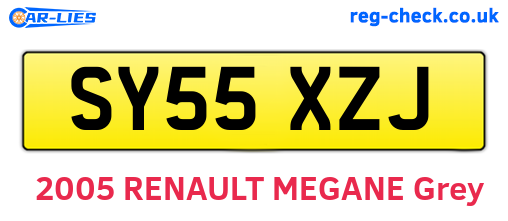 SY55XZJ are the vehicle registration plates.